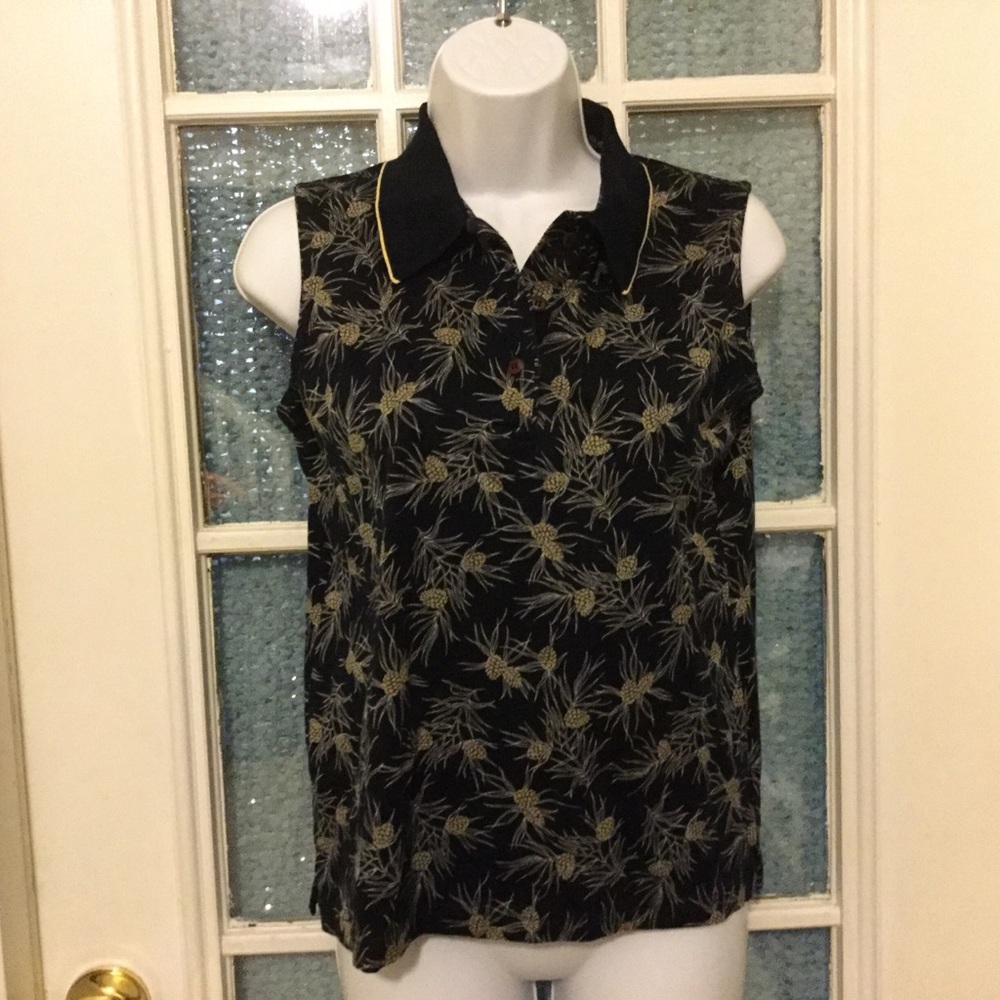Haley reserve sleeveless top size small navy blue